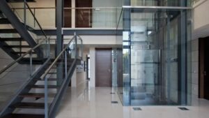 edificio Newtec en Parque Tecnológico vista ascensor